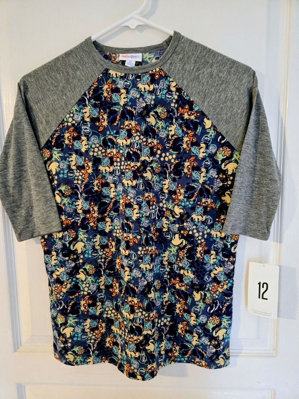 LuLaRoe Kids Disney Slown Tee Size 12